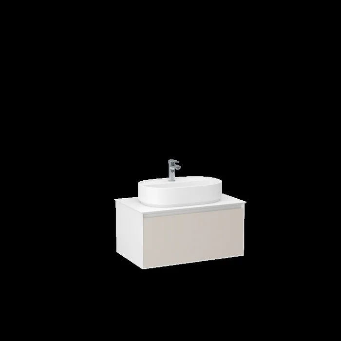 Essence 800mm Single Drawer Cabinet in Cashmere