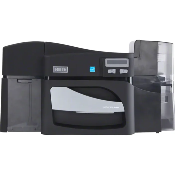 Fargo DTC4500E Desktop Dye Sublimation/Thermal Transfer Printer – Color – Card Print – Ethernet – USB – Black, Gray