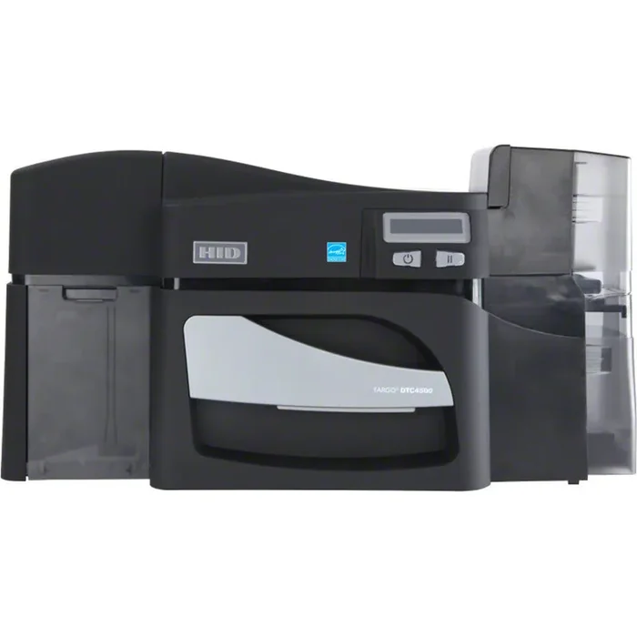 Fargo DTC4500E Single Sided Desktop Dye Sublimation/Thermal Transfer Printer – Color – Card Print – Ethernet – USB 055600