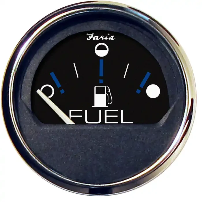 Faria Chesapeake Black 2″ Fuel Level Gauge (Metric)