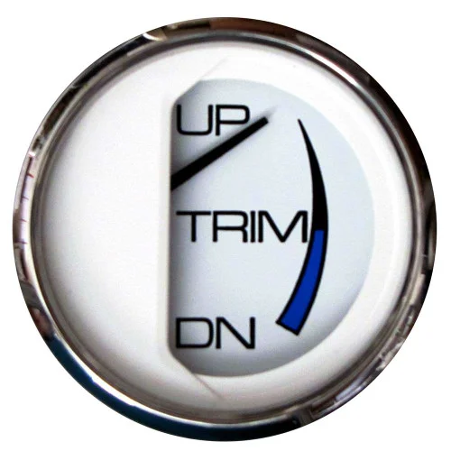 Faria Chesapeake White SS 2″ Trim Gauge (J/E/Suzuki Outboard) [13809]