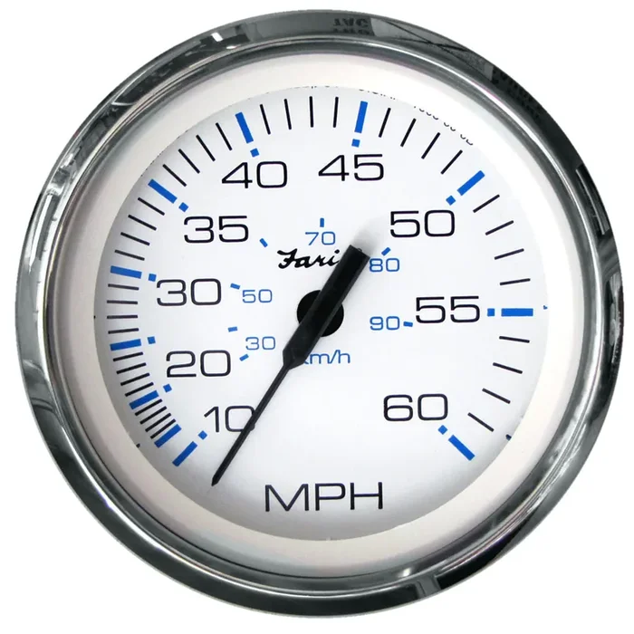 Faria Chesapeake White SS 4″ Speedometer – 60MPH (Pitot)