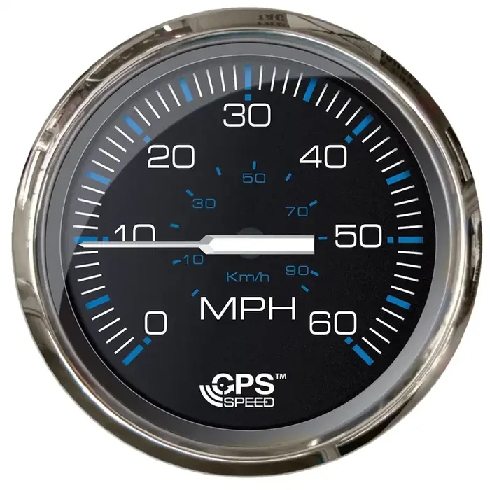 Faria Chesepeake Black 4″ Studded Speedometer – 60MPH (GPS)