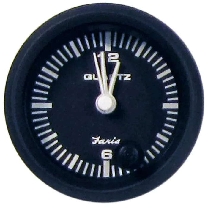 Faria Euro Black 2″ Clock – Quartz (Analog)