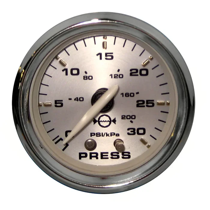 Faria Kronos 2″ Water Pressure Gauge Kit – 30 PSI