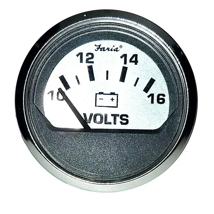 Faria Spun Silver 2″ Voltmeter
