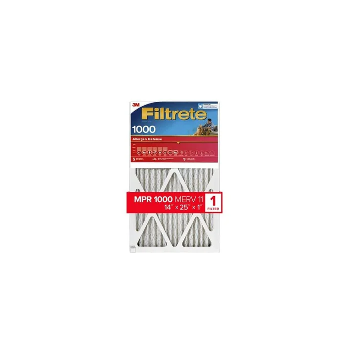 Filtrete 1000 MPR 14 x 25 x 1 Inch Allergen Defense Air Filter 4 Pack 9804-4