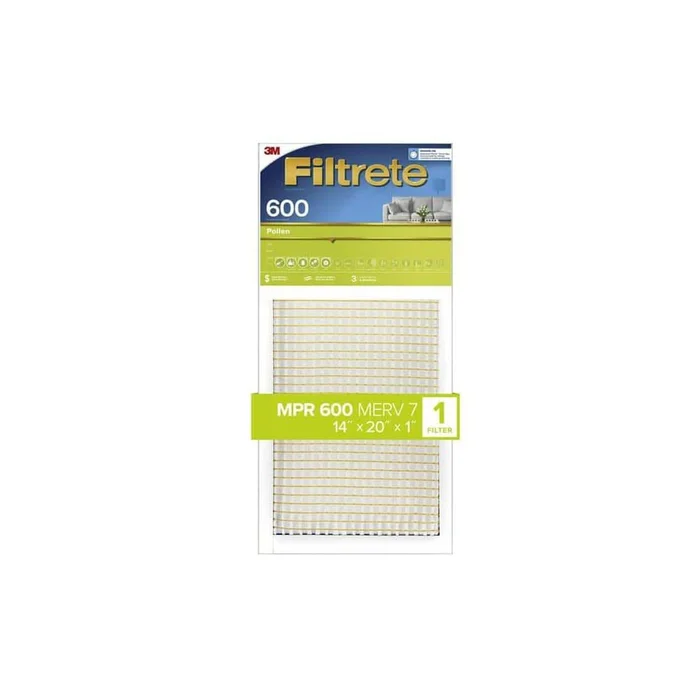 Filtrete 600 MPR 14 x 20 x 1 Inch Pollen Air Filter 4 Pack 9835-4