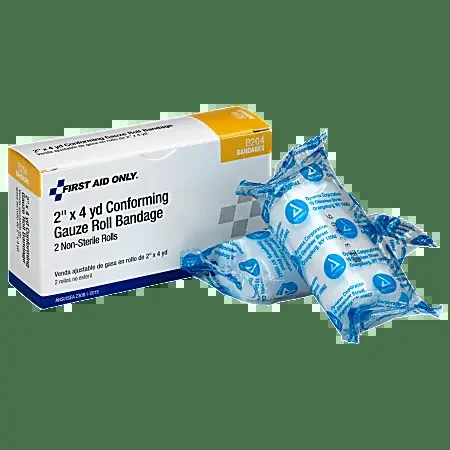 First Aid Only Nonsterile Gauze Rolls, 2″, White, Pack Of 2