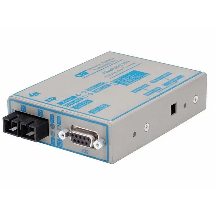 Flexpoint Rs-232 Serial Fiber Media Converter Db-9 Sc Multimode 2.5Km 4480-1
