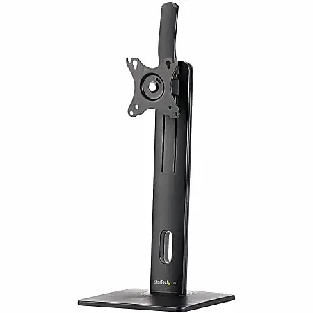 Free Standing Single Monitor Mount, Height Adjustable Ergonomic Monitor Desk Stand, For VESA Mount Displays up to 32″ (15lb)