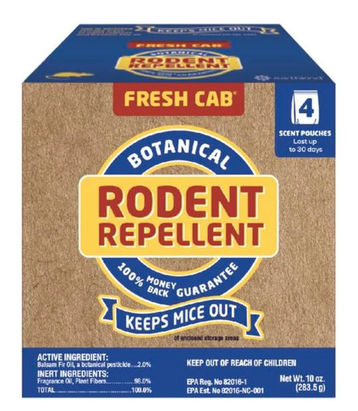 Fresh Cab Botanical Rodent Repellent Pouches 4pk FC4P12D