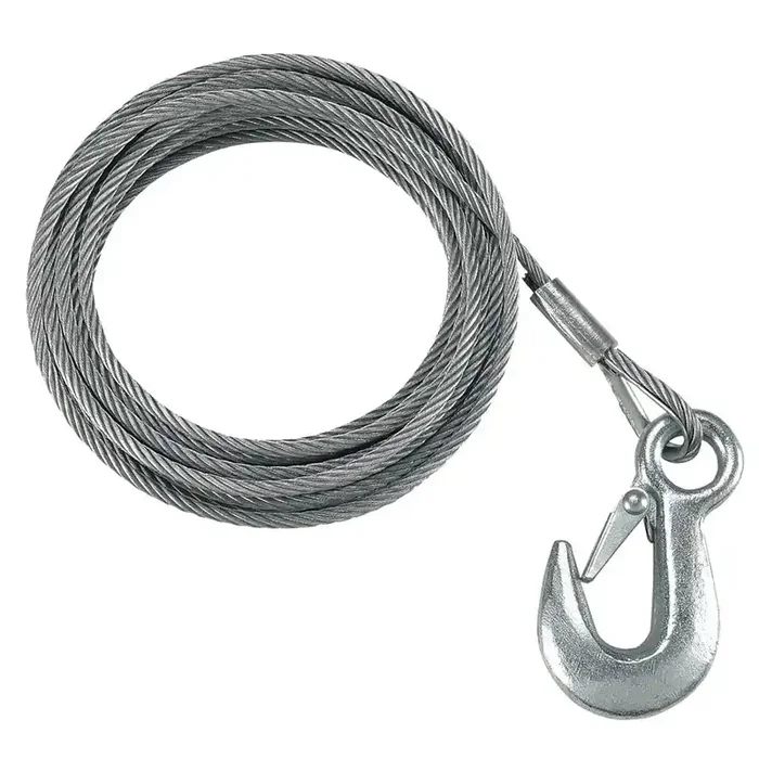 Fulton 3/16″ x 25‘ Galvanized Winch Cable – 4,200 lbs. Breaking Strength