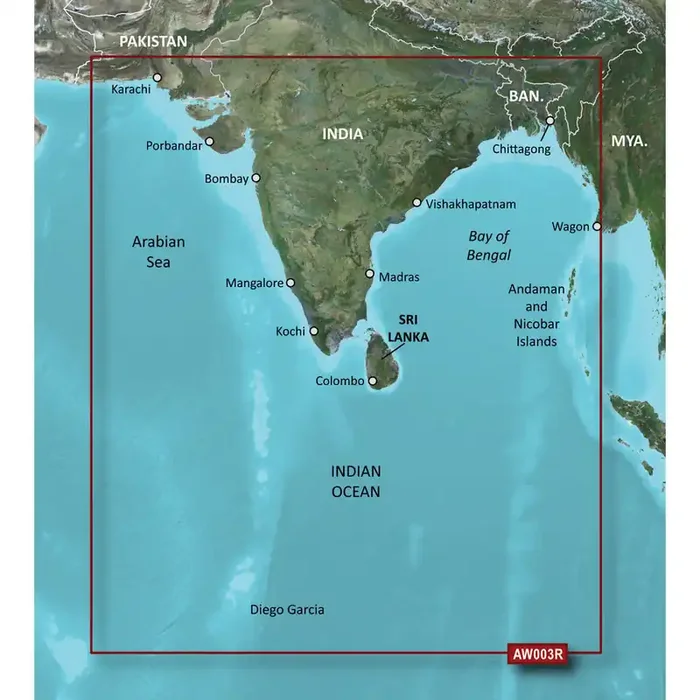 Garmin BlueChart® g3 HD – HXAW003R – Indian Subcontinent – microSD™/SD™