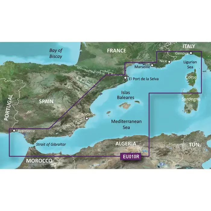 Garmin BlueChart® g3 HD – HXEU010R – Spain Mediterranean Coast – microSD™/SD™