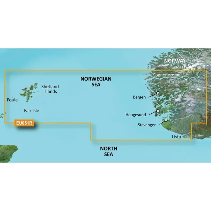 Garmin BlueChart® g3 HD – HXEU051R – Lista – Sognefjorden – microSD™/SD™