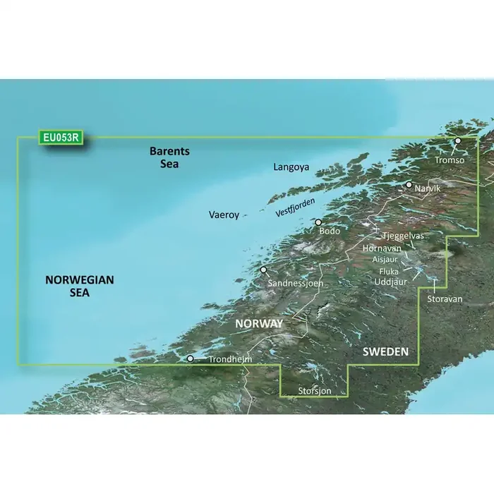 Garmin BlueChart® g3 HD – HXEU053R – Trondheim – Tromso – microSD™/SD™