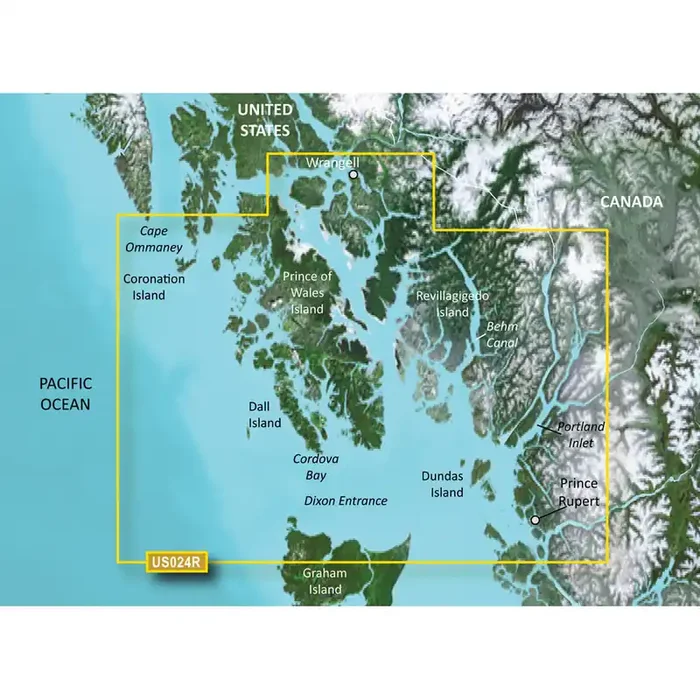 Garmin BlueChart® g3 Vision® HD – VUS024R – Wrangell – Dixon Entrance – microSD/™SD™