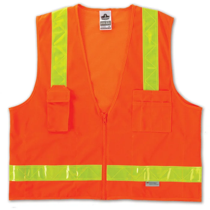 GloWear 8250ZHG Class 2 Orange Safety Vest – S/M 21433