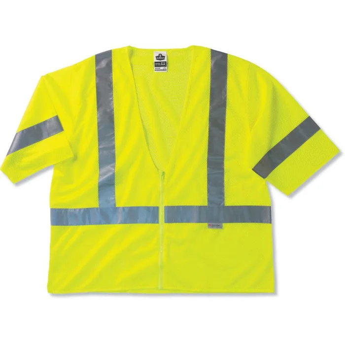 GloWear 8320Z Class 3 Lime Green Safety Vest – S/M 22123