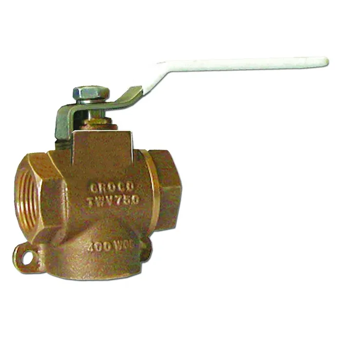 GROCO 1-1/2″ NPT Bronze 3-Way Valve