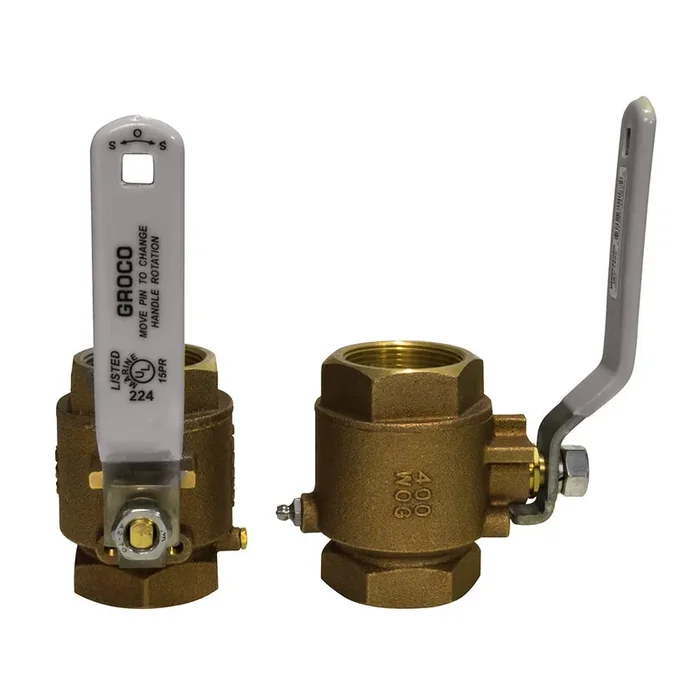 GROCO 1-1/2″ NPT Bronze In-Line Ball Valve