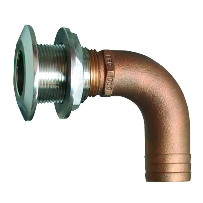 GROCO 1″ 90 Degree Hose Thru-Hull Fitting