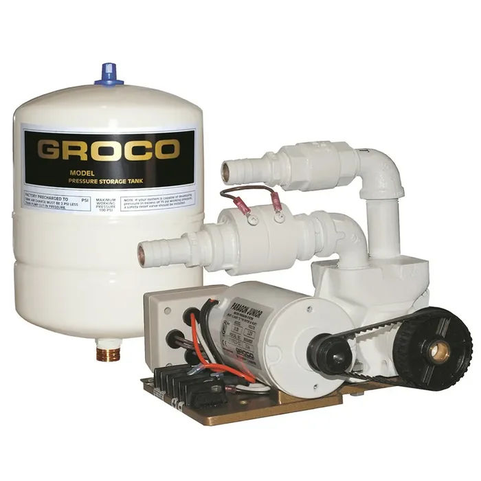 GROCO Paragon Junior 12v Water Pressure System – 1 Gal Tank – 7 GPM