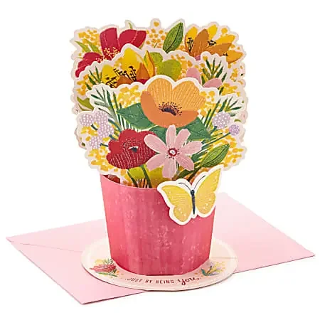 Hallmark Paper Wonder Card, 7-1/4” x 5”, Beautiful You Flower Bouquet