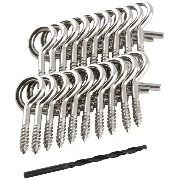 Hangman QH-20 Stainless Steel Outdoor Christmas Light Q-Hangers, 20 pk