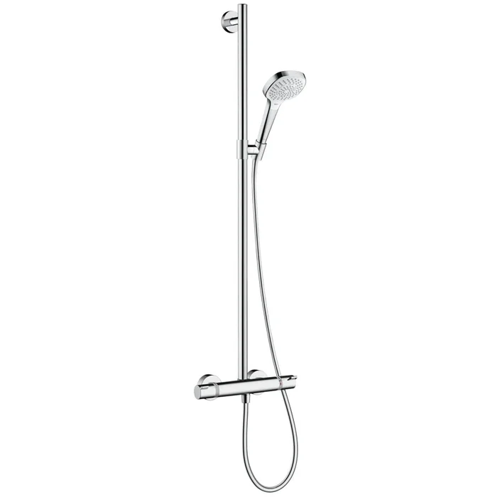 Hansgrohe Croma Select E Multi SemiPipe with Thermostatic Shower Mixer