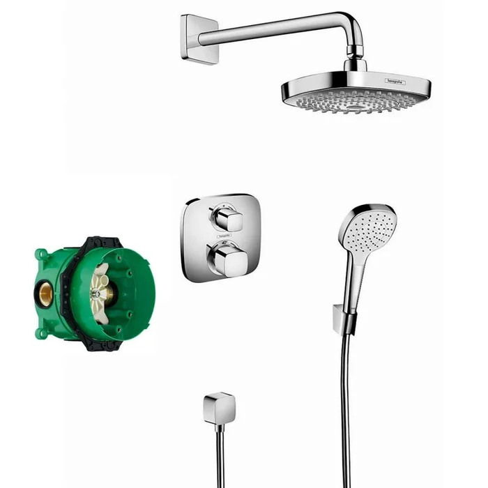 Hansgrohe Croma Select E Shower System With Ecostat E Thermostatic Mix