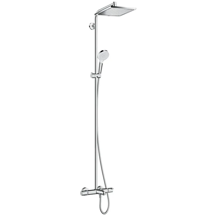 Hansgrohe Crometta E 240 1Jet Showerpipe with Thermostatic Bath Mixer