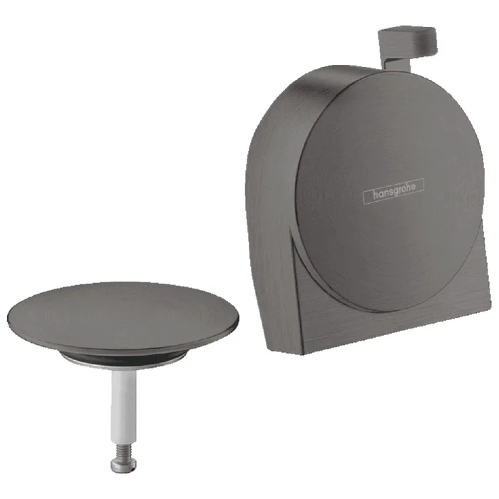 Hansgrohe Exafill S 100 Brushed Black Chrome Bath Filler, Waste & Overflow Set