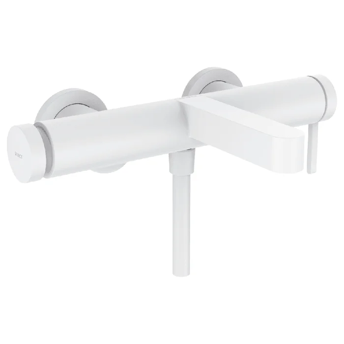 Hansgrohe Finoris Matt White Single Lever Bath Mixer Tap For Exposed Installation