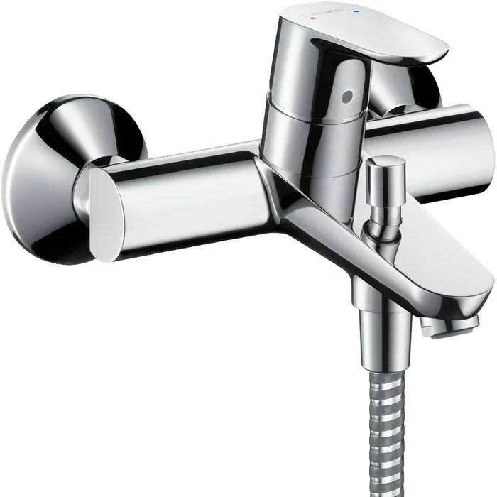 Hansgrohe Focus Chrome Single Lever Manual Bath Mixer Tap With 2 Flow Rates