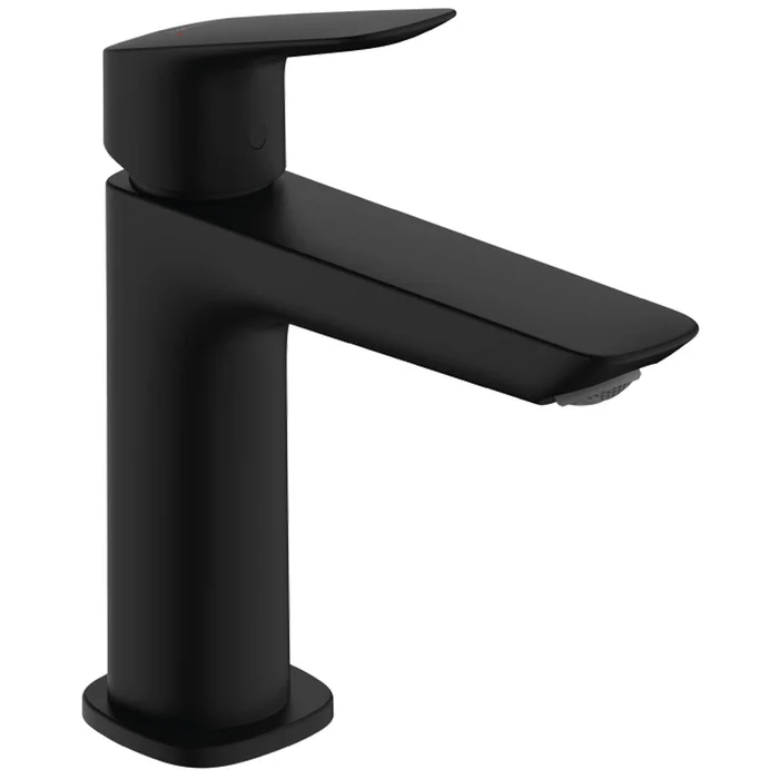 Hansgrohe Logis Matt Black Single Lever Basin Mixer Tap 110 Fine without Waste Set
