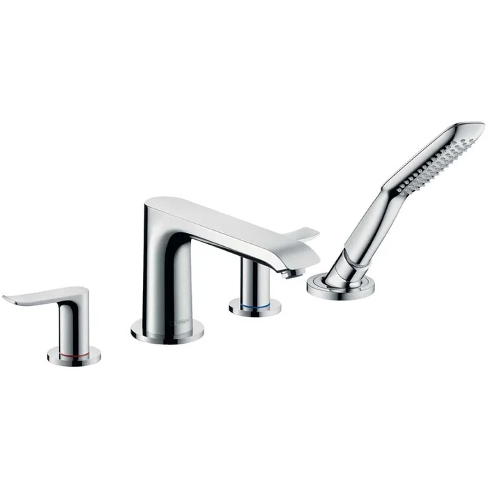 Hansgrohe Metris Chrome 4-Hole Rim-Mounted Bath Mixer Tap