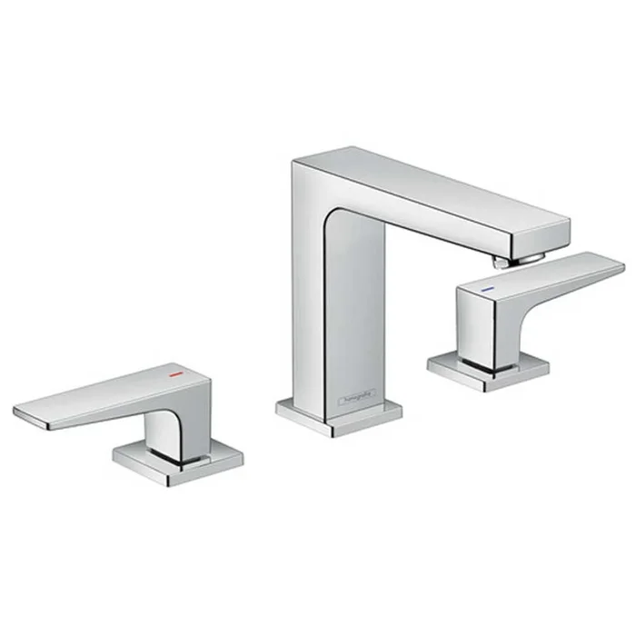 Hansgrohe Metropol Chrome 3-Hole Basin Mixer Tap 110 With Push-Open Waste