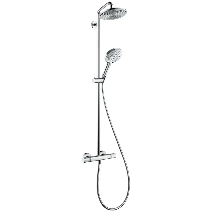 Hansgrohe Raindance S Chrome Showerpipe 240 1jet EcoSmart Thermostatic Shower Mixer