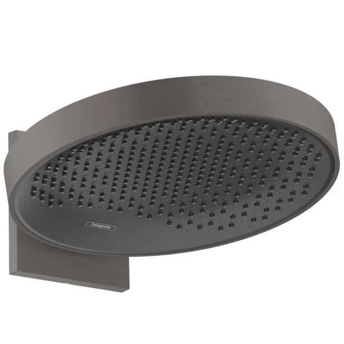 Hansgrohe Rainfinity 360 1 Jet Brushed Black Chrome Overhead Shower & Wall Connector