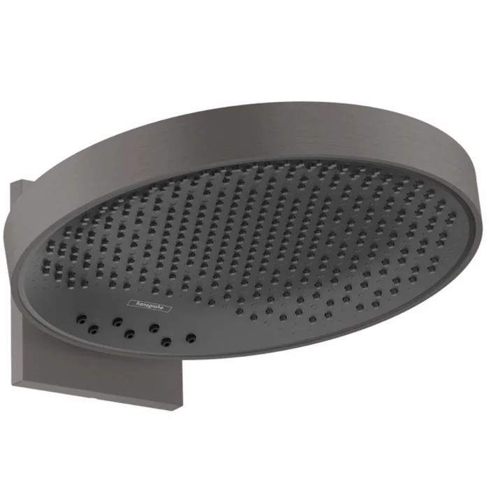 Hansgrohe Rainfinity 360 3 Jet Brushed Black Chrome Overhead Shower & Wall Connector