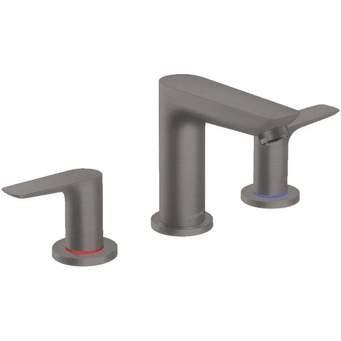 Hansgrohe Talis E Brushed Black Chrome 3-Hole Basin Mixer Tap With Pop-Up Waste