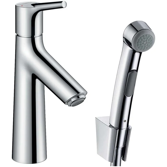 Hansgrohe Talis S Chrome Basin Mixer Tap With Bidet Spray & Shower Hose 160cm