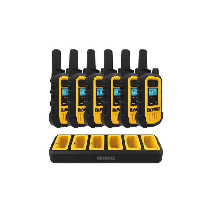 Heavy-Duty 1W Walkie Talkies with 6-Port Gang Charger 6pk DXFRS300-BCH6B