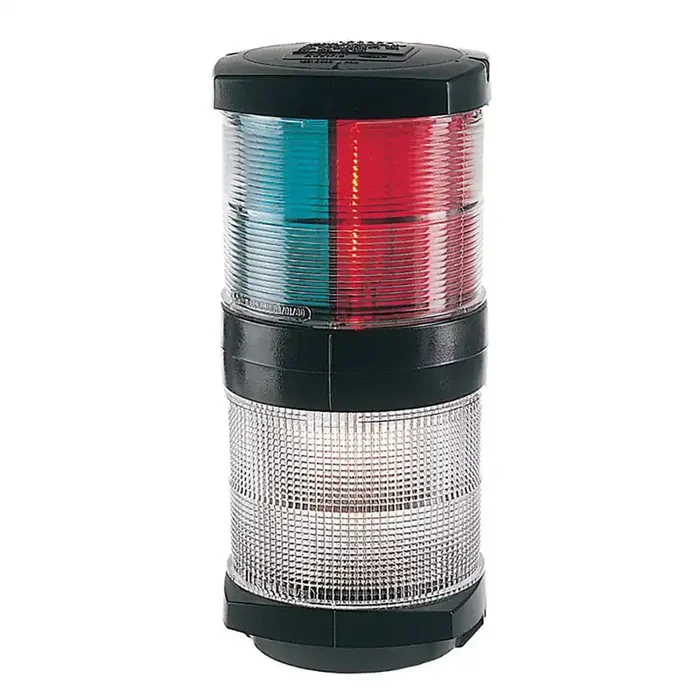 Hella Marine Tri-Color Navigation Light/Anchor Navigation Lamp- Incandescent – 2nm – Black Housing – 12V