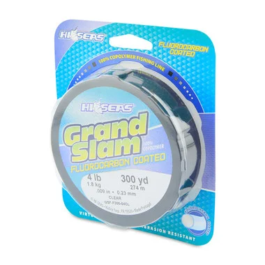 Hi Seas – Grand Slam 100% Fluorocarbon Coated Line – Clear – 300yd Filler Spool
