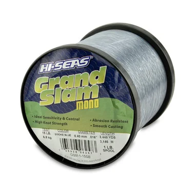 Hi Seas – Grand Slam Monofilament Line – Smoke Blue – 1 Pound Spool