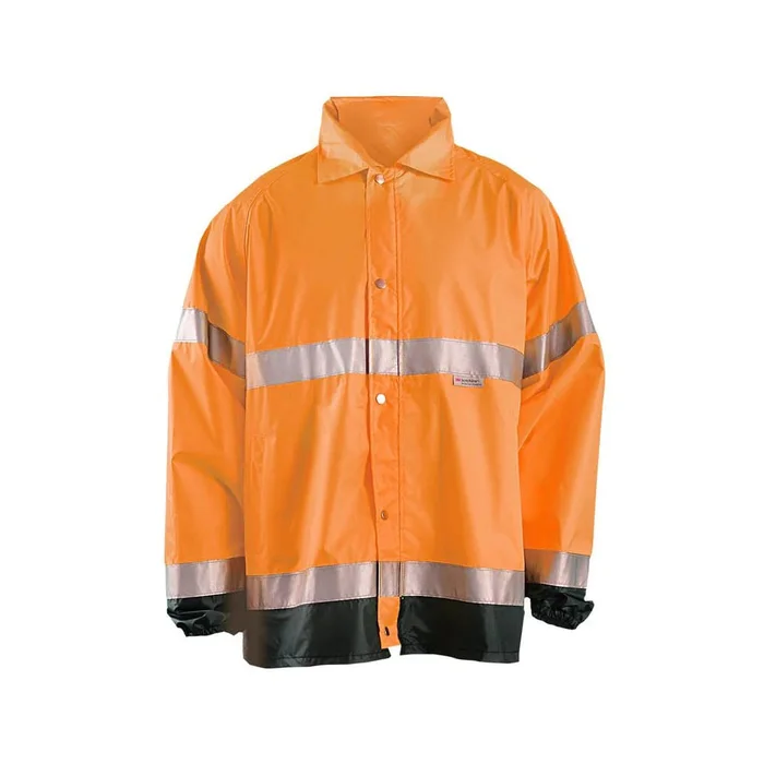 Hi-Vis Orange Class 3 Premium Breathable Rain Jacket Medium LUX-TJR-OM