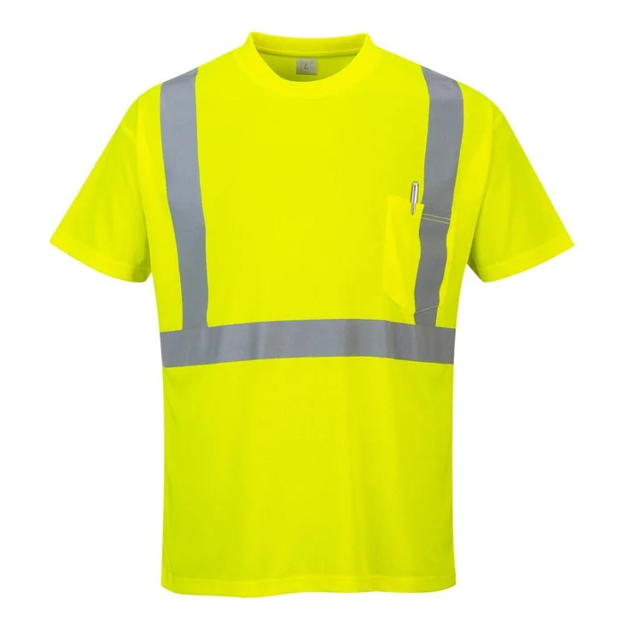 Hi-Vis Pocket T-Shirt Yellow – XXL S190YERXXL